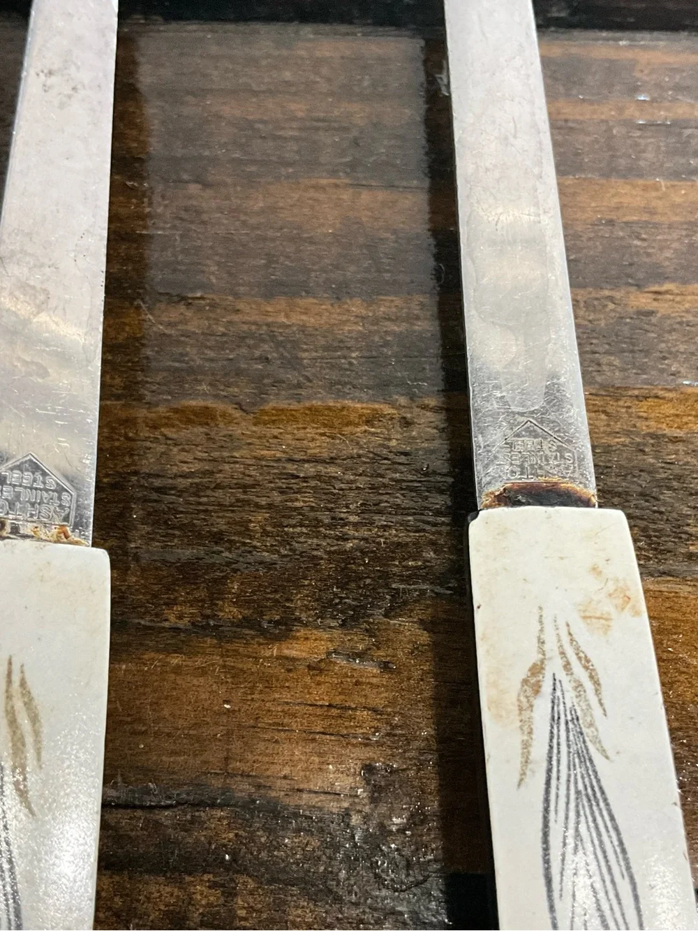Vintage Lot of 3 Ashton Serving Utensils Stainless Steel Wheat Pattern Handle